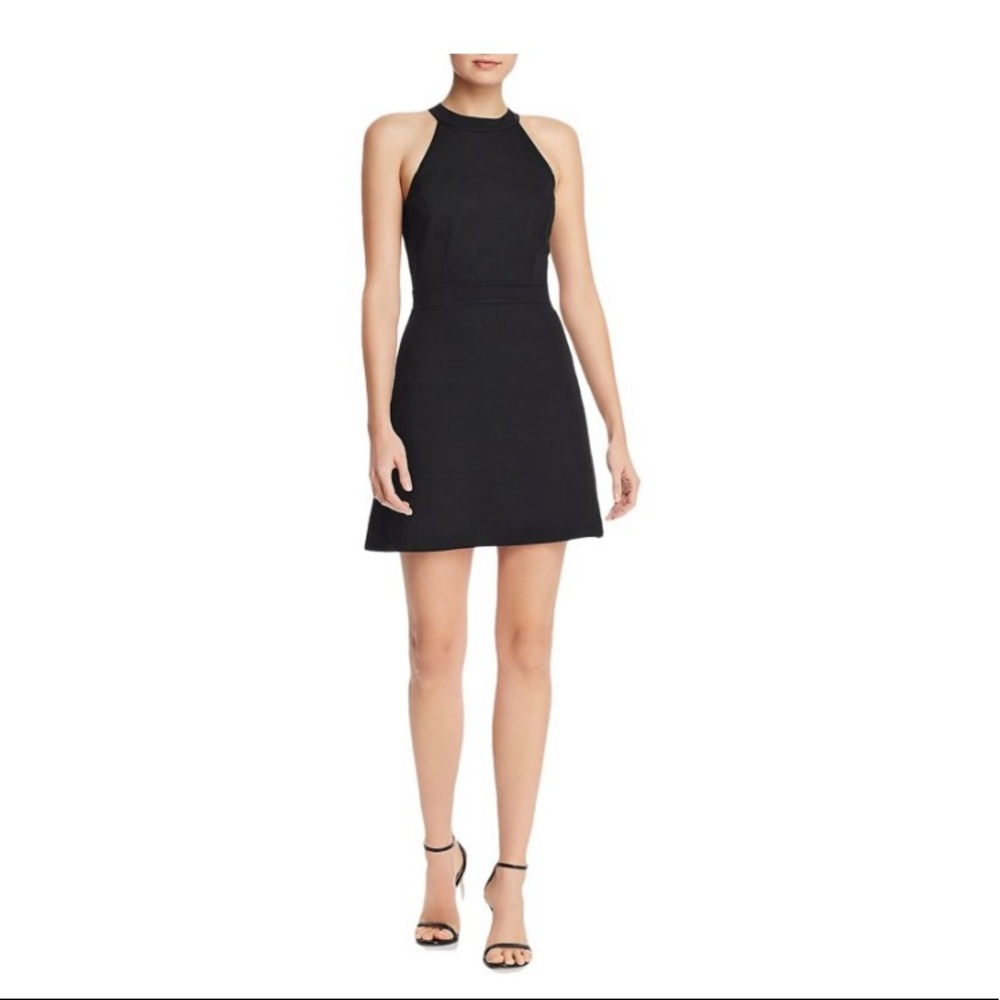 NWT Aqua high neck black dress
